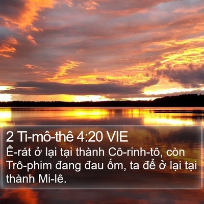 2 Ti-mô-thê 4:20 VIE Bible Verse Image
