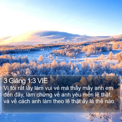 3 Giăng 1:3 VIE Bible Verse Image