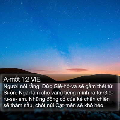 A-mốt 1:2 VIE Bible Verse Image