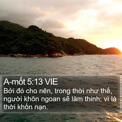 A-mốt 5:13 VIE Bible Verse Image