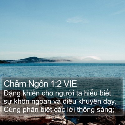 Châm Ngôn 1:2 VIE Bible Verse Image