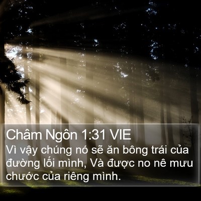 Châm Ngôn 1:31 VIE Bible Verse Image