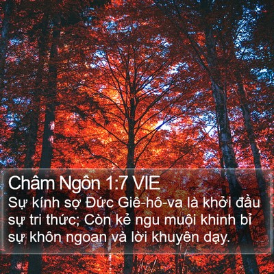 Châm Ngôn 1:7 VIE Bible Verse Image
