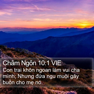 Châm Ngôn 10:1 VIE Bible Verse Image