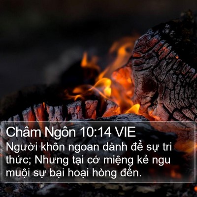 Châm Ngôn 10:14 VIE Bible Verse Image