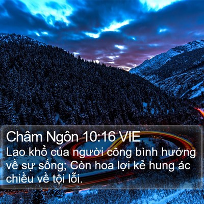 Châm Ngôn 10:16 VIE Bible Verse Image