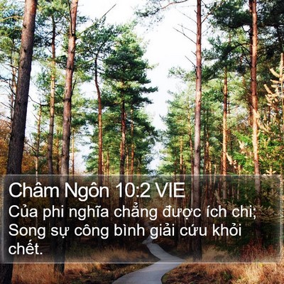 Châm Ngôn 10:2 VIE Bible Verse Image