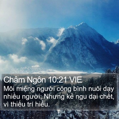 Châm Ngôn 10:21 VIE Bible Verse Image