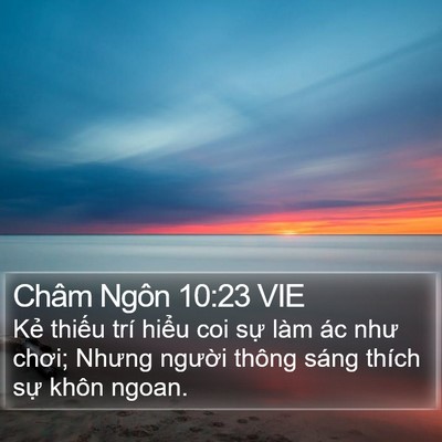 Châm Ngôn 10:23 VIE Bible Verse Image