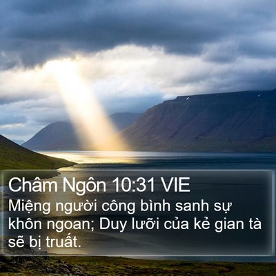 Châm Ngôn 10:31 VIE Bible Verse Image