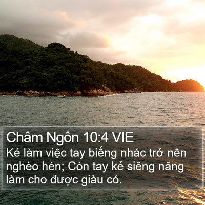 Châm Ngôn 10:4 VIE Bible Verse Image