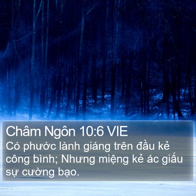 Châm Ngôn 10:6 VIE Bible Verse Image