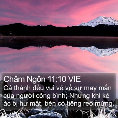 Châm Ngôn 11:10 VIE Bible Verse Image