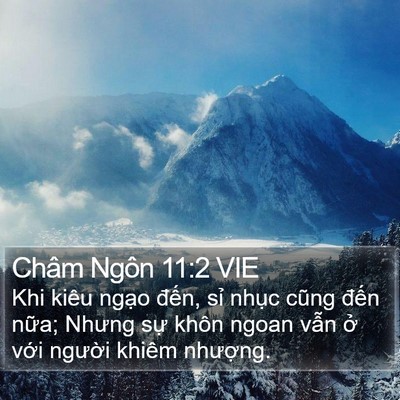 Châm Ngôn 11:2 VIE Bible Verse Image