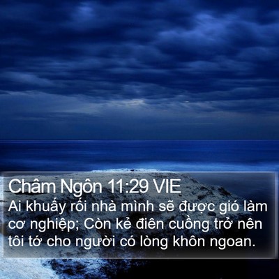 Châm Ngôn 11:29 VIE Bible Verse Image