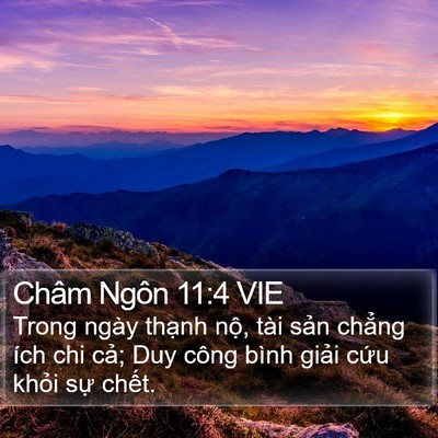 Châm Ngôn 11:4 VIE Bible Verse Image