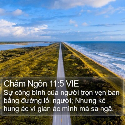 Châm Ngôn 11:5 VIE Bible Verse Image