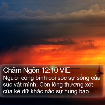 Châm Ngôn 12:10 VIE Bible Verse Image