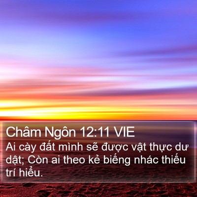 Châm Ngôn 12:11 VIE Bible Verse Image