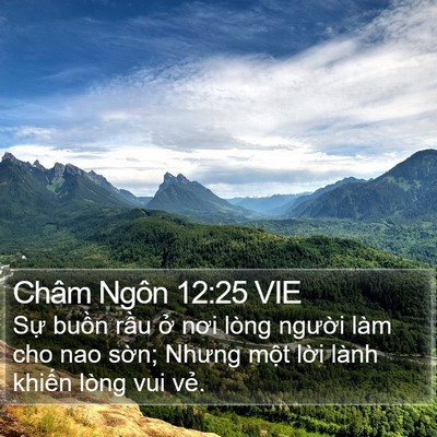 Châm Ngôn 12:25 VIE Bible Verse Image