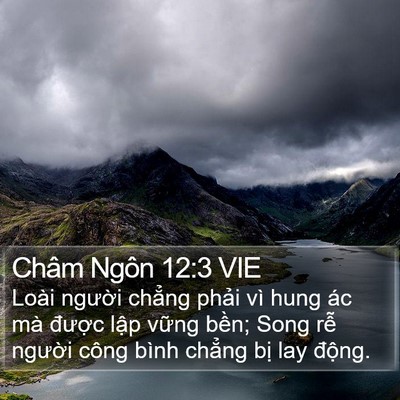 Châm Ngôn 12:3 VIE Bible Verse Image
