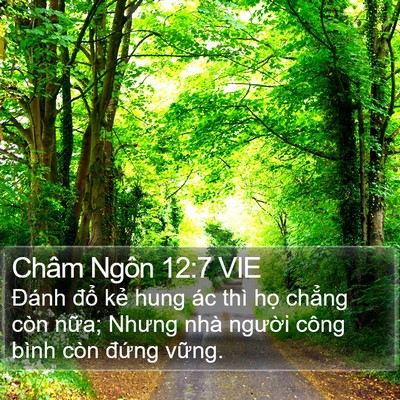 Châm Ngôn 12:7 VIE Bible Verse Image
