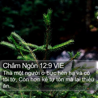Châm Ngôn 12:9 VIE Bible Verse Image
