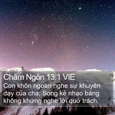 Châm Ngôn 13:1 VIE Bible Verse Image