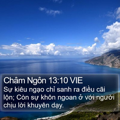 Châm Ngôn 13:10 VIE Bible Verse Image