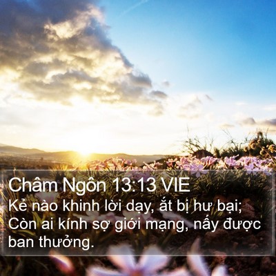 Châm Ngôn 13:13 VIE Bible Verse Image