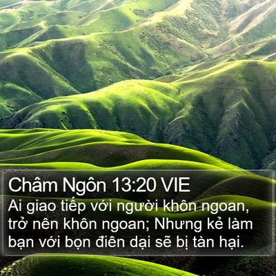 Châm Ngôn 13:20 VIE Bible Verse Image