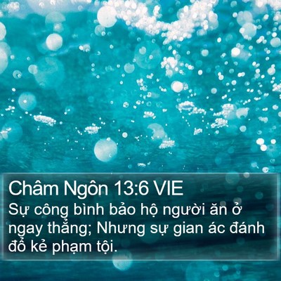 Châm Ngôn 13:6 VIE Bible Verse Image