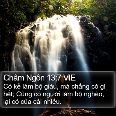 Châm Ngôn 13:7 VIE Bible Verse Image