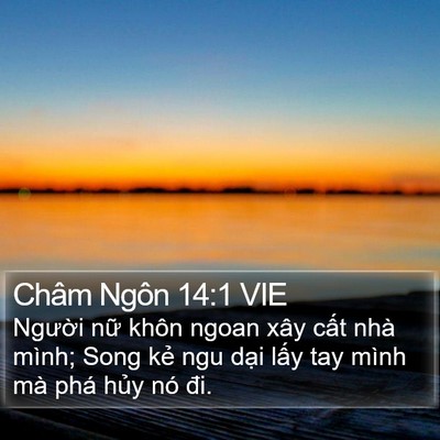 Châm Ngôn 14:1 VIE Bible Verse Image