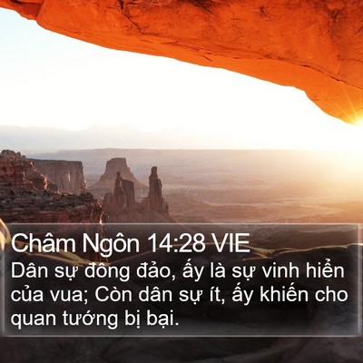 Châm Ngôn 14:28 VIE Bible Verse Image