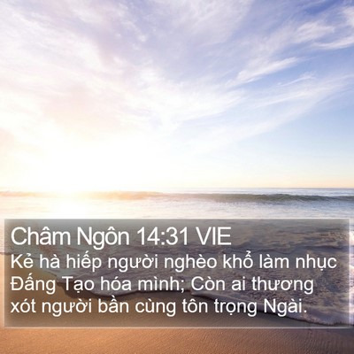 Châm Ngôn 14:31 VIE Bible Verse Image
