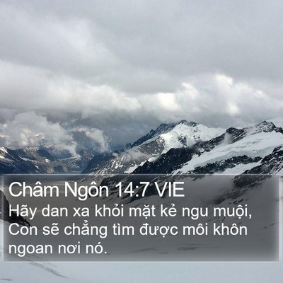 Châm Ngôn 14:7 VIE Bible Verse Image