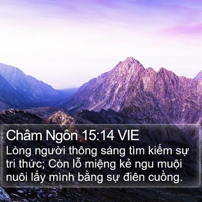 Châm Ngôn 15:14 VIE Bible Verse Image
