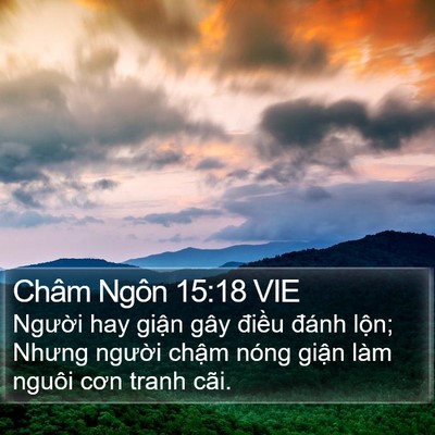 Châm Ngôn 15:18 VIE Bible Verse Image