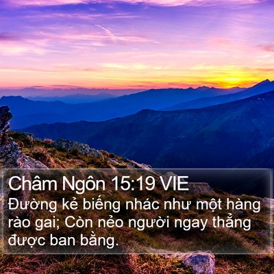 Châm Ngôn 15:19 VIE Bible Verse Image