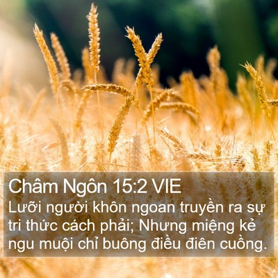 Châm Ngôn 15:2 VIE Bible Verse Image