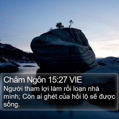 Châm Ngôn 15:27 VIE Bible Verse Image