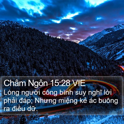 Châm Ngôn 15:28 VIE Bible Verse Image