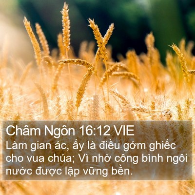 Châm Ngôn 16:12 VIE Bible Verse Image