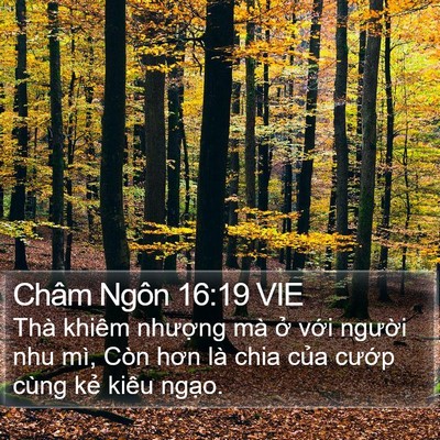 Châm Ngôn 16:19 VIE Bible Verse Image