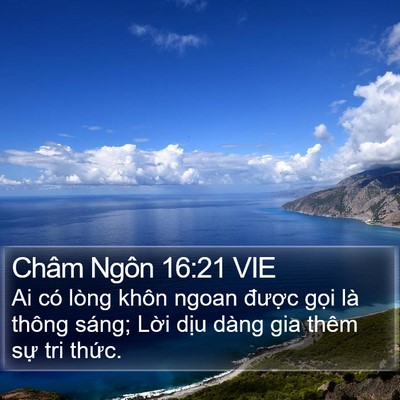 Châm Ngôn 16:21 VIE Bible Verse Image