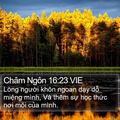 Châm Ngôn 16:23 VIE Bible Verse Image