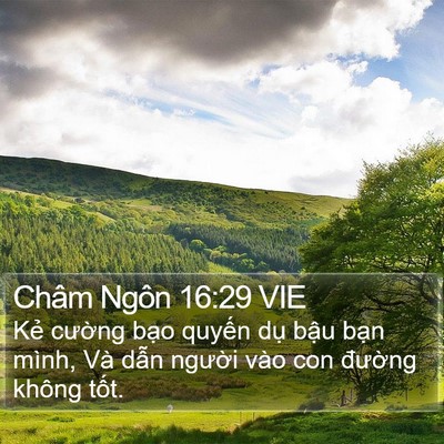 Châm Ngôn 16:29 VIE Bible Verse Image