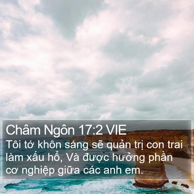 Châm Ngôn 17:2 VIE Bible Verse Image