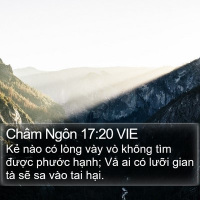 Châm Ngôn 17:20 VIE Bible Verse Image